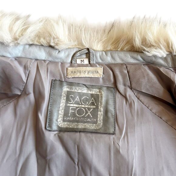 Vintage Saga Fox Fur And Leather Coat Women’s Medium - Picture 9 of 15